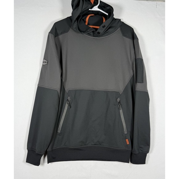 Brunt Other - BRUNT Allard Tech Hoodie Mens Small Black Gray Lightweight Stretch Hard Hat